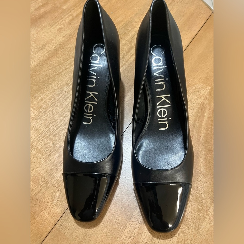 Calvin Klein Black Patent Heels